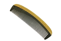 horn comb with wooden frame jm004