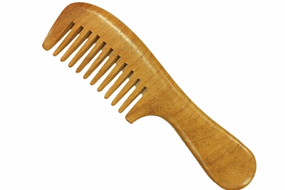 wide tooth rosewood comb with handle wc076