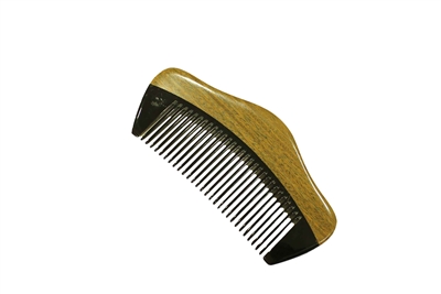 horn comb with wooden frame jm003