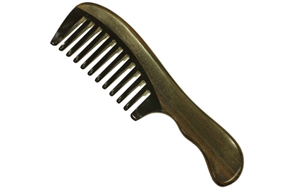 horn comb with wooden frame jm006