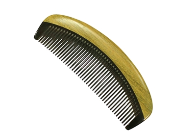 horn comb with wooden frame jm007
