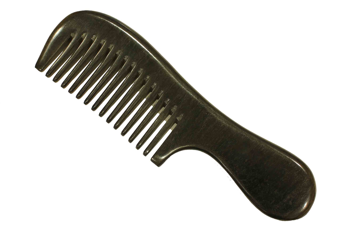 Wide Tooth Black Sandalwood Hair Comb & Brush with Handle WC003