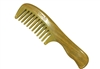 wide tooth green sandalwood comb wc012