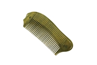 medium tooth green sandalwood pocket comb wc039