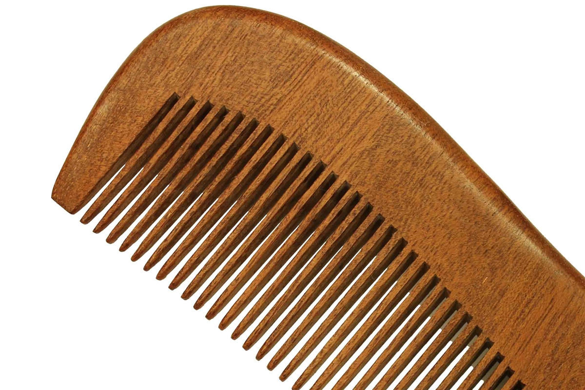 Red Sandalwood Hair & Beard Comb with Rounded Handle WC041