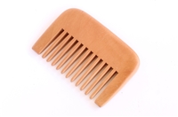 wide tooth green peachwood pocket comb wc051p