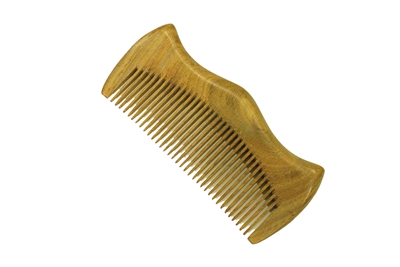 medium tooth green sandalwood pocket comb wc060
