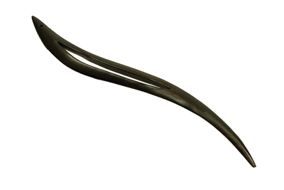 A black ebony handmade hair stick.