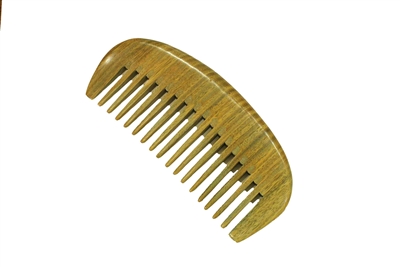 wide tooth green sandalwood pocket comb wc057ws10